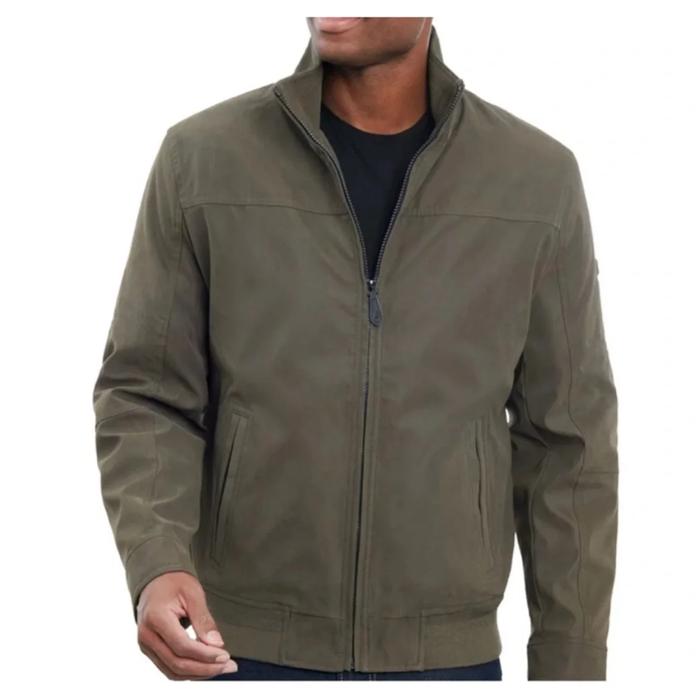 NWOT London Fog Men’s Green Fleece Zip Up Shirt, Fall, Zipper Pockets, Size L - Picture 17 of 17